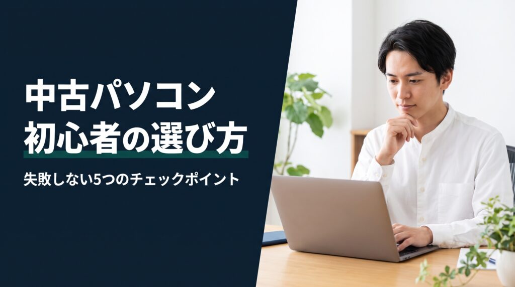 中古パソコン初心者の選び方｜失敗しない5つのチェックポイント