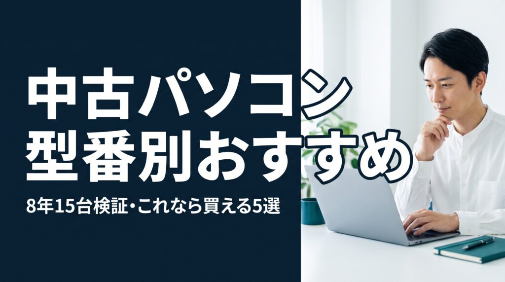 中古パソコン 型番別おすすめ｜8年15台検証の筆者が『これなら買える』と断定する5選